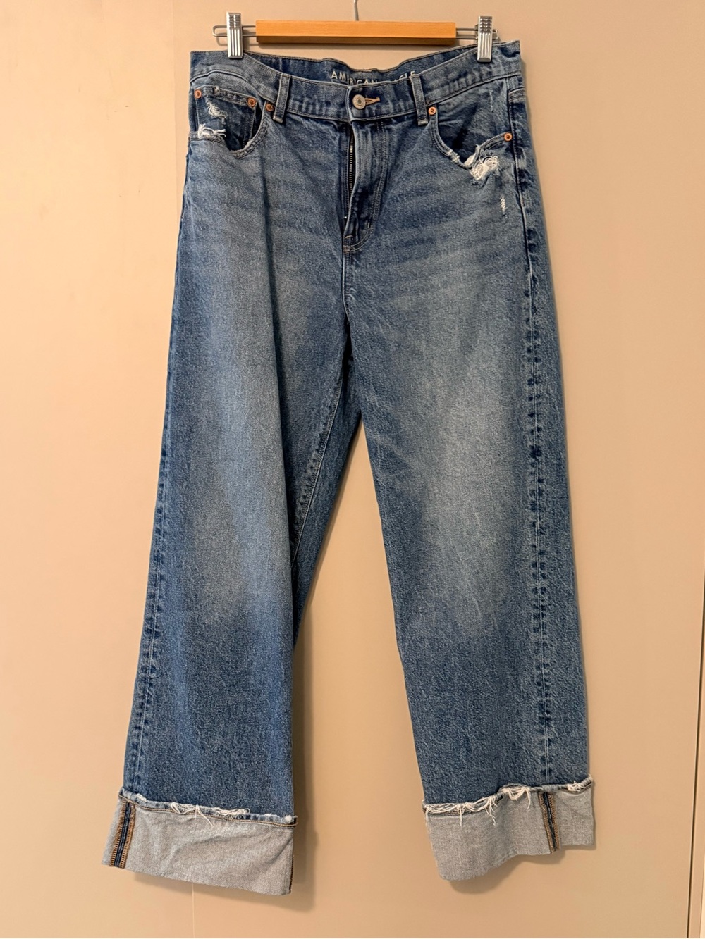 AE Stretch High Waisted Stovepipe Jean Size 10